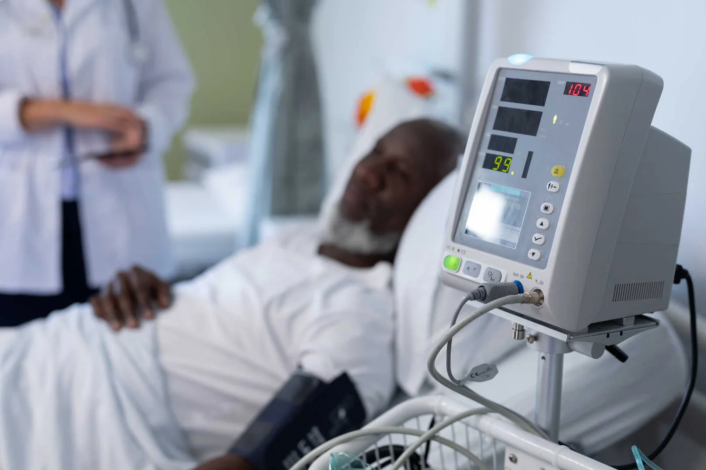 Patient monitoring equipment in a hospital setting